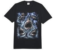 Great White Shark Storm Funny Ocean Animal Marine Graphic Comfort Colors Adult Heavyweight T-Shirt
