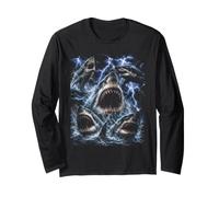 Great White Shark Storm Funny Ocean Animal Marine Graphic Manga Larga