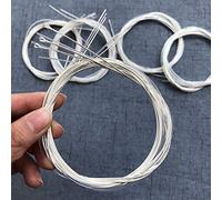 Greatangle Cuerdas de guitarra clásica 6pcs / set Cuerdas de nylon transparentes Accesorios de instrumentos musicales de cobre bañados en plata Blanco