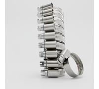 greate 10x abrazaderas metalicas de acero inoxidable 16-25 mm - abrazadera para tubo ajustable con ancho de banda de 9 mm - abrazadera de tubo inoxidable - abrazaderas metalicas para tubos