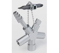 greate ABSINA Llave universal de 7 perfiles | llave triangular y cuadrada - Para construcción - universal armarios sistemas de cierre y contadores