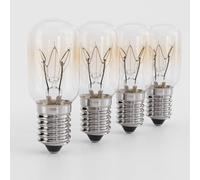 greate Bombilla 15W Frigorifico E14 Luz Cálida | Paquete de 4 - Bombillas Lampara Sal, Máquina Coser, Campana Extractora, Congelador - con Cápsula T22, 90 Lúmenes y 2700K