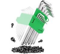 greate juego llaves allen con cabeza esférica 13 piezas - llaves allen profesionales de 1,27 a 10 mm en acero CRV con soporte plegable robusto