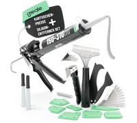 greate set completo de silicona: pistola para cartuchos, herramienta para retirar silicona y juego de alisadores - pistola de silicona + herramienta para renovar juntas de silicona y acrílico