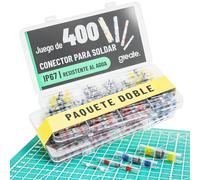 greate Set de 400 Conector termoretractil con tubo termorretráctil - Empalme cables electricos resistentes y impermeables, conector cable electrico, conector cables, empalmes termoretractil