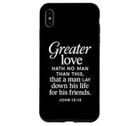 Greater Love Hath No Man John 15:13 Versículo de la Biblia Escritura Carcasa para iPhone XS MAX