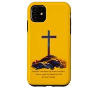 Greater Love Hath No Man Than This - John 15:13 Jesus Cross Carcasa para iPhone 11
