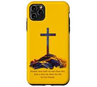Greater Love Hath No Man Than This - John 15:13 Jesus Cross Carcasa para iPhone 11 Pro MAX