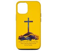 Greater Love Hath No Man Than This - John 15:13 Jesus Cross Carcasa para iPhone 12/12 Pro