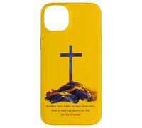 Greater Love Hath No Man Than This - John 15:13 Jesus Cross Carcasa para iPhone 14 Plus