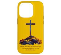 Greater Love Hath No Man Than This - John 15:13 Jesus Cross Carcasa para iPhone 14 Pro