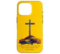 Greater Love Hath No Man Than This - John 15:13 Jesus Cross Carcasa para iPhone 16 Pro