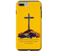 Greater Love Hath No Man Than This - John 15:13 Jesus Cross Carcasa para iPhone 7 Plus/8 Plus