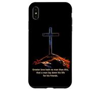 Greater Love Hath No Man Than This - John 15:13 Jesus Cross Carcasa para iPhone XS MAX