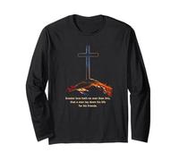 Greater Love Hath No Man Than This - John 15:13 Jesus Cross Manga Larga