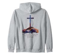 Greater Love Hath No Man Than This - John 15:13 Jesus Cross Sudadera con Capucha