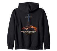 Greater Love Hath No Man Than This - John 15:13 Jesus Cross Sudadera con Capucha