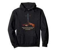Greater Love Hath No Man Than This - John 15:13 Jesus Cross Sudadera con Capucha