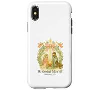 Greatest Gifts of All Nativity Matthew 1:21 Christmas Carcasa para iPhone X/XS