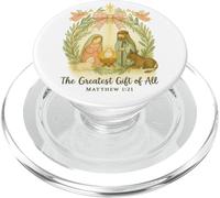 Greatest Gifts of All Nativity Matthew 1:21 Christmas PopSockets PopGrip para MagSafe
