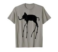 Greatest Painters Masterpieces Camiseta El elefante de Dali Unisex-adultos Gris Pequeño Manga corta