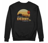 GREATFITS It Horror Movie Welcome To Derry Stephen King - Suéteres Unisex Negros, Talla L