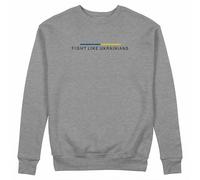 GREATFITS Suéter unisex Zelensky Fight Like Ukrainians, gris, M
