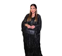 Greatfool Abaya Mujer Musulmana - Abaya Que Puede llevarse como un Kaftan Mujer Largo, una chilaba árabe Mujer o un Jilbab - S