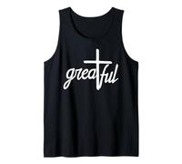 Greatful Jesus - Camiseta de Orgullo bíblico para Mujer Camiseta sin Mangas
