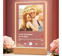 Greatminer Placa Spotify Personalizada con código QR - Regalo San Valentín para él y para Ella, Regalos Personalizados para Familiares, Amigos, Novios, Novias, Parejas, Amantes