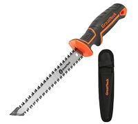 GreatNeck 74031 - Sierra y funda de doble filo, herramienta de corte para paneles de yeso, sierra de doble cara, sierra de chapa, funda duradera incluida