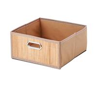 GREATOYAR Caja de Almacenamiento de Bambú, Cestos Almacenamiento Bambú Natural, Cubo de Almacenamiento Plegables, Caja de Juguetes Plegables, Caja de Organización, 13,5x31x31cm, 2 Unidades