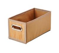 GREATOYAR Caja de Almacenamiento de Bambú, Cestos Almacenamiento Bambú Natural, Cubo de Almacenamiento Plegables, Caja de Juguetes Plegables, Caja de Organización, 14x15x31cm, 2 Unidades