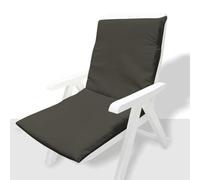 GREATOYAR Cojín Tumbona, Colchoneta Tumbona Acolchada, Cojín Acolchado de Fibra, con Goma y Correas de Sujeción, Tela Polyester, para Exteriores Terraza Jardín Viaje Playa, 180x55x8cm, Marrón Oscuro