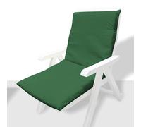 GREATOYAR Cojín Tumbona, Colchoneta Tumbona Acolchada, Cojín Acolchado de Fibra, con Goma y Correas de Sujeción, Tela Polyester, para Exteriores Terraza Jardín Viaje Playa, 180x55x8cm, Verde