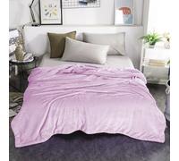 GREATOYAR Manta de Franela y Borreguillo para Cama Sofá, Manta Reversible, Suave Cómoda, Cálida Esponjosa, Invierno y Otoño, Rosa,130x160cm