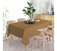 GREATOYAR Mantel Antimanchas Rectangular, Mantel Impermeable, Hule Mesa, Resistente, Lavable, Impermeable, Ideal para Interiores y Exteriores, para Decoración de Mesa, Marrón, Medida 180x240cm