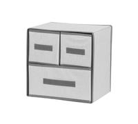 GREATOYAR Organizadores de Cajones de Ropa Interior, Caja de Almacenamiento de Cajon, Cajon de Tela Plegable, para Ropa Interior, Calcetines, Corbatas y Bufandas, 2 Niveles, 3 Celdas, 30x29x22cm