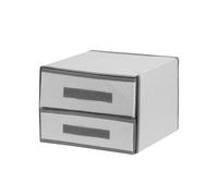 GREATOYAR Organizadores de Cajones de Ropa Interior, Caja de Almacenamiento de Cajon, Cajon de Tela Plegable, para Ropa Interior, Calcetines, Corbatas y Bufandas, 2 Niveles, 2 Celdas, 30x29x22cm