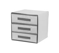 GREATOYAR Organizadores de Cajones de Ropa Interior, Caja de Almacenamiento de Cajon, Cajon de Tela Plegable, para Ropa Interior, Calcetines, Corbatas y Bufandas, 3 Niveles, 30x29x22cm