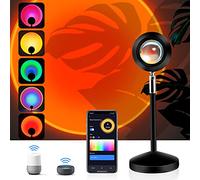 GreatPro Smart Sunset Luz de puesta de sol,WiF,16 millones de colores,compatible con Alexa&Google/temporizador/180°,lámpara de proyección para fotografía,selfies,decoración de salón,control por app