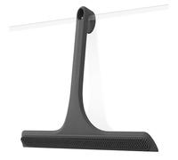 GREATRICH 2 en 1 Rasqueta Limpiacristales Ducha, Limpia Mamparas Ducha Cristal, Limpia Cristales con Raspador y Superficie de Fregado, para Puertas Ducha, Espejos, Ventanas, Parabrisas, Negro