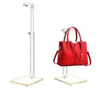 GREATRICH 2 Unidades Soporte para Bolsos Ajustable, Colgador de Bolsos Transparente, Display para Bolso de Mano, Bolso de Noche, Cartera, Perchero de Pie para Armario, Tienda, Exposición