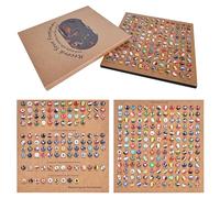 GREATRICH 291 Piezas Mapa Mundi Viajes Chinchetas con Banderas del Mundo Mader, Chinchetas para Corcho Decorativas, Pines de Metal para Mapa Pizarra y Tablón de Anuncios, Colección Completa