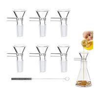 GREATRICH 6 Piezas Cabeza Bong, de Accesorios Bong de Vidrio 14mm, Pipa de Agua con Cepillo de Limpieza, Quemador de Aceite de Vidrio Grueso, Cabezal de Vidrio para Bongs