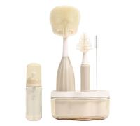 GREATRICH Cepillo Limpia Biberones con Función Espuma a Presión, Limpia Botellas por Dentro Flexible, Set Completo de Cepillo Biberones con Secador, para Biberone, Sacaleches, Tetinas, Pajitas