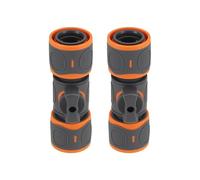 GREATRICH Conector manguera, Adaptador manguera, Conector manguera jardin, Set de 2 Con Válvula Reguladora, Acoplamiento para Manguera 1/2 Pulgada, Accesorio Riego Jardín, Conexión Estanca