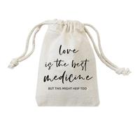 GreatRise 10 × 15 cm bolsas de lino con cordón estampadas pequeñas bolsas de regalo bolsas de joyería bolsas de algodón para rellenar, bolsas de tela para bodas, Navidad, fiestas, letras, 5 unidades