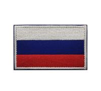 GreatRise 2 parches de bandera de Rusia, insignia militar, 8 × 5 cm, gancho y bucle, banderas de Europa, insignia bordada, multicolor, parche autoadhesivo para ropa, mochila, uniformes, chaleco,