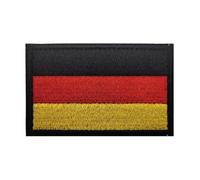 GreatRise 2 parches militares de bandera de Alemania Blackside, 8 × 5 cm, gancho y bucle, banderas de Europa, insignia bordada, multicolor, parche autoadhesivo para ropa, mochila, uniformes, chaleco,